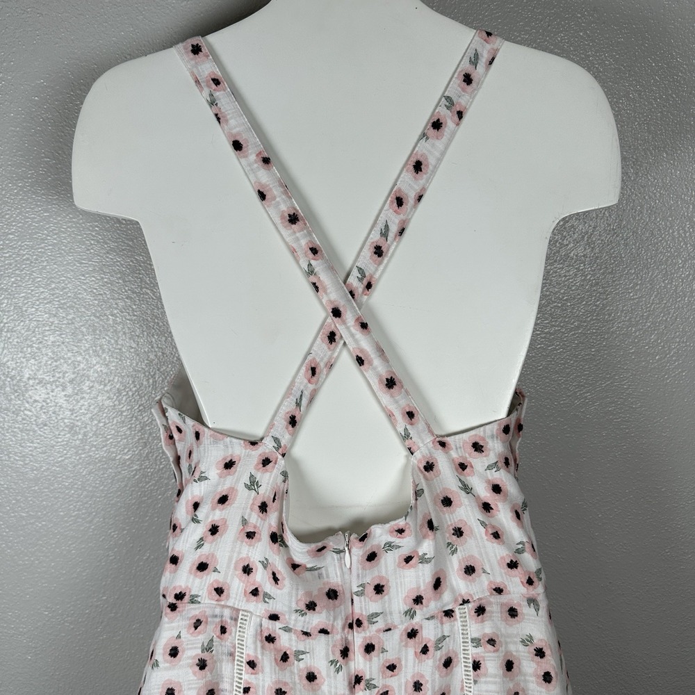Anthropologie Hutch Womens 12 Poppy Floral Cotton Sleeveless Knee Length Dress - Picture 7 of 10